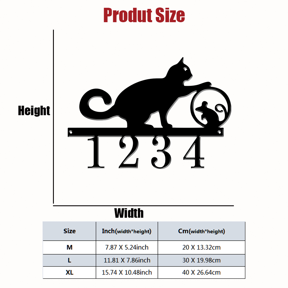 1Pc Custom cat Metal Door Stre - Farming A review and price