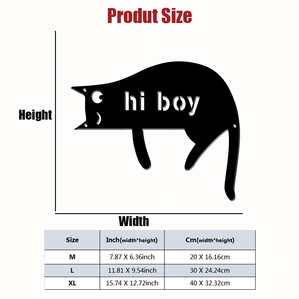 1Pc Custom cat Metal Door Stre - Farming A review and price